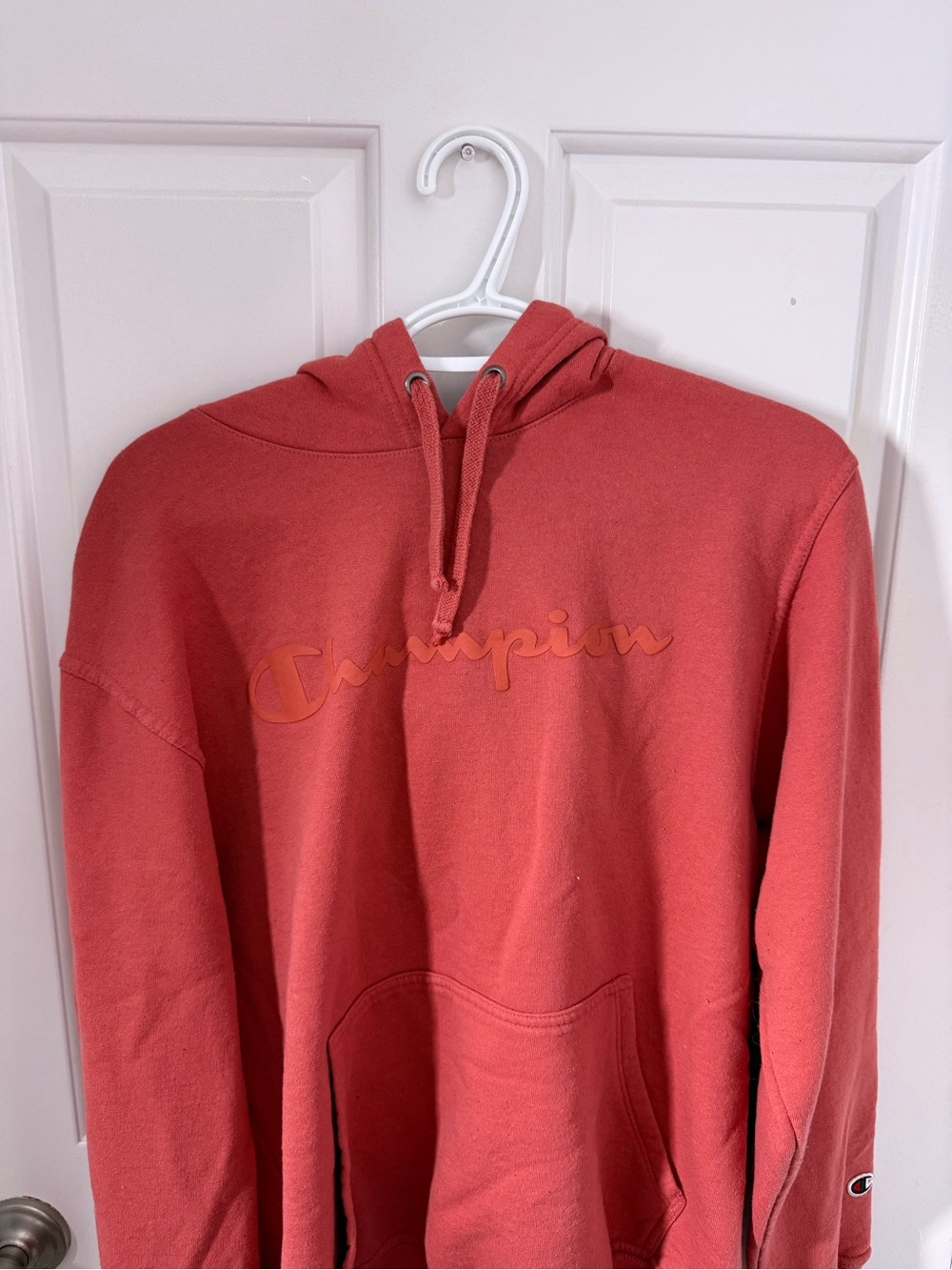 Champion Red Coral Pullover Hoodie